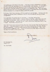 Dave Prowse rare Darth Vader signed letter