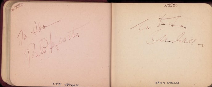 Incredible autograph book signed by multiple stars