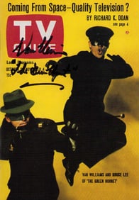 Green Hornet TV guide signed