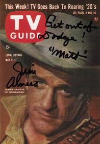 Gunsmoke TV Guide signed