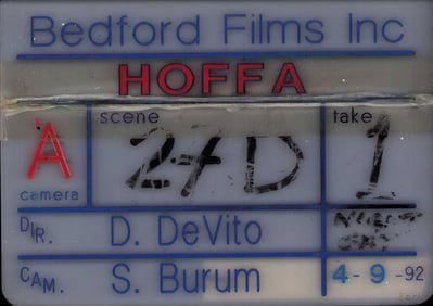 Hoffa set used directors clapper