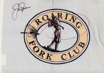 Jack Nicklaus signed pin flag