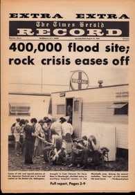 RARE Woodstock newspaper supplement