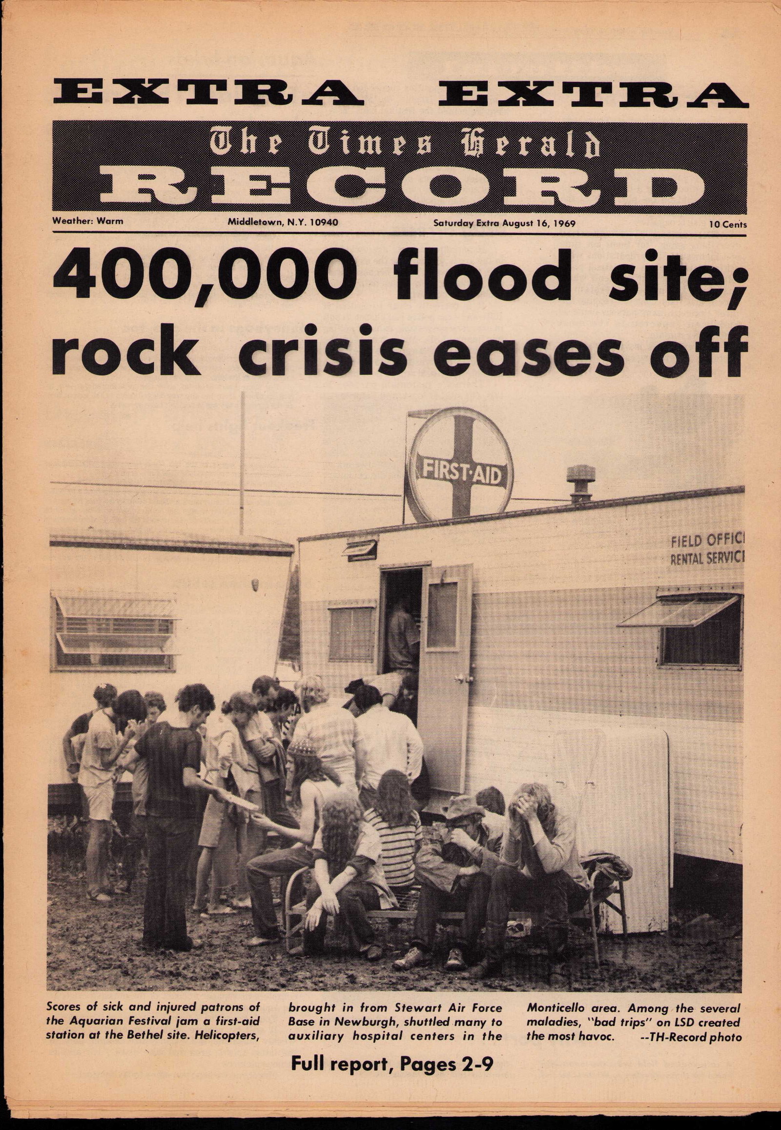 RARE Woodstock newspaper supplement (1 of 1)