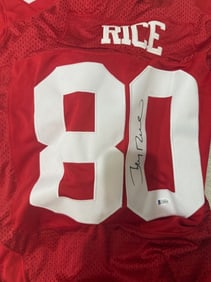 Jerry Rice jersey signed