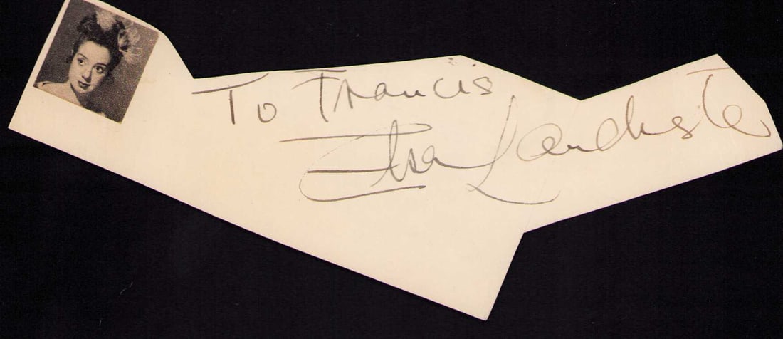 Elsa Lanchester signature (1 of 1)