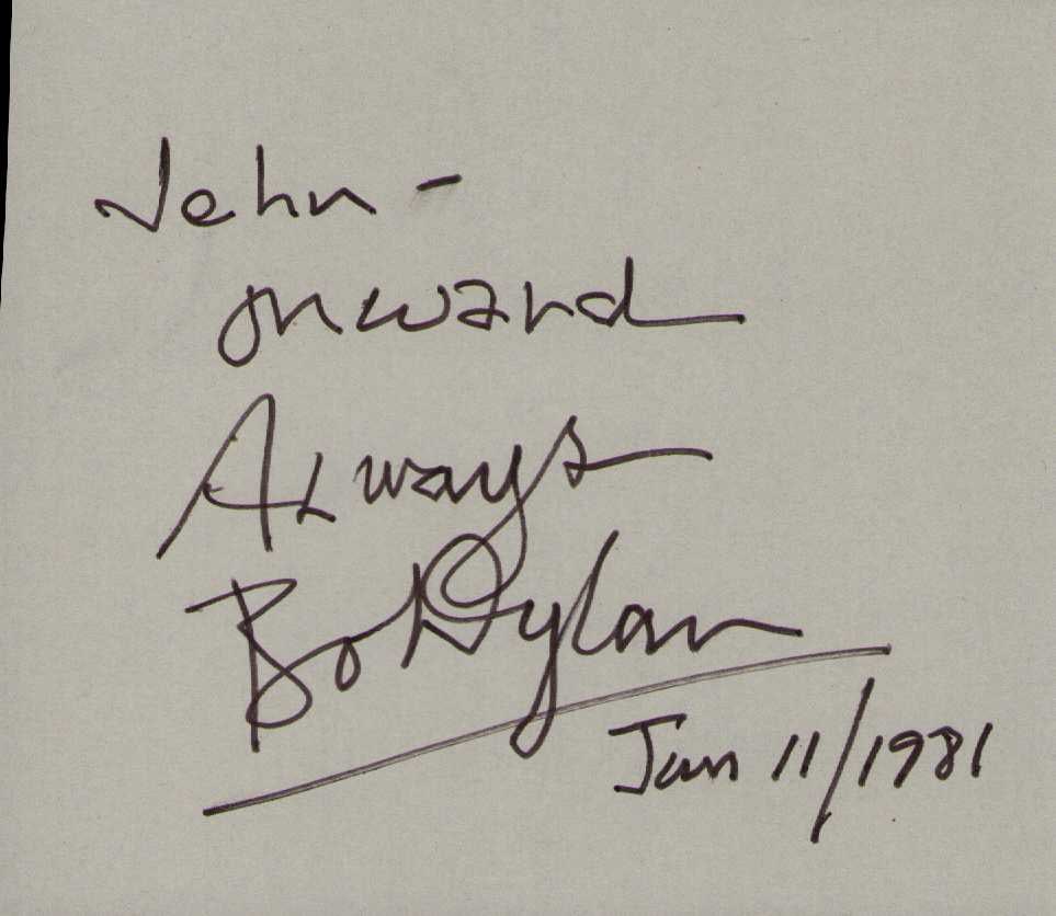 Bob Dylan rare signature (1 of 1)