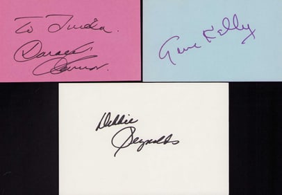 Singing in the Rain cast set of signatures