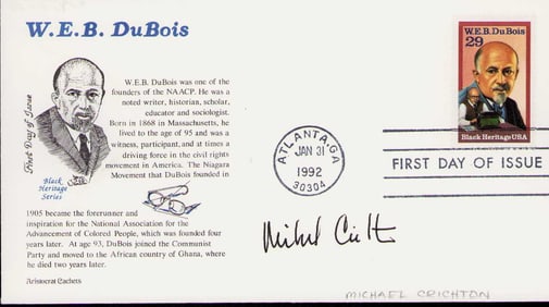 Michael Chrichton signed FDC