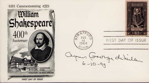 Agnes DeMille rare signed FDC