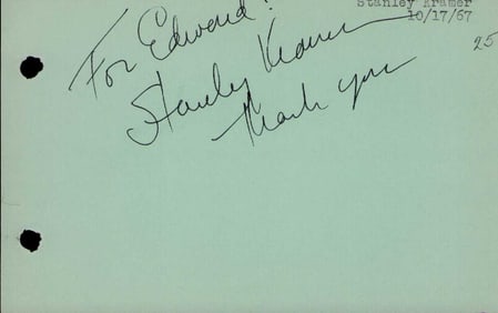 Stanley Kramer signature