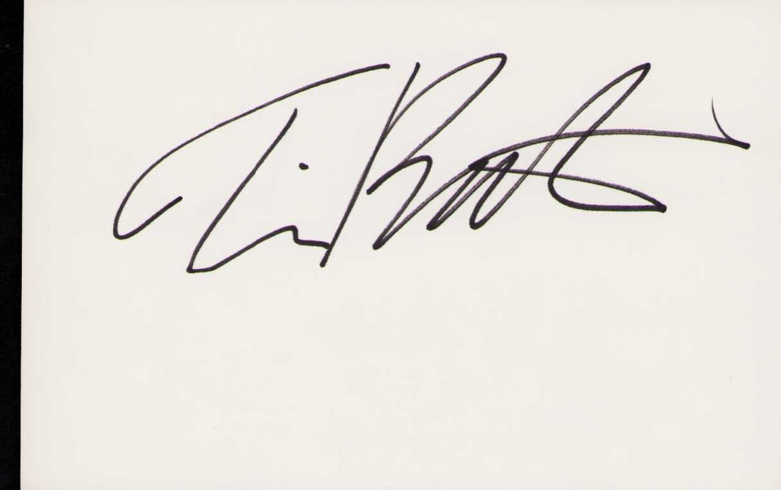 Tim Burton signature: A rare signature of the Director Certificate of AuthenticityEVERY item in this auction comes with at minimum a full illustrated serial numbered COA signed by the worlds leading authenticator in Entert