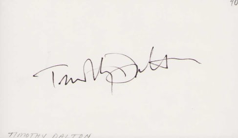 Timothy Dalton signature
