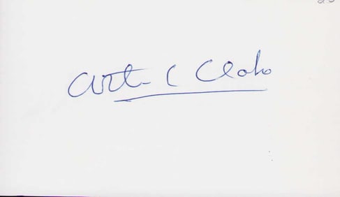 Arthur C Clarke signature