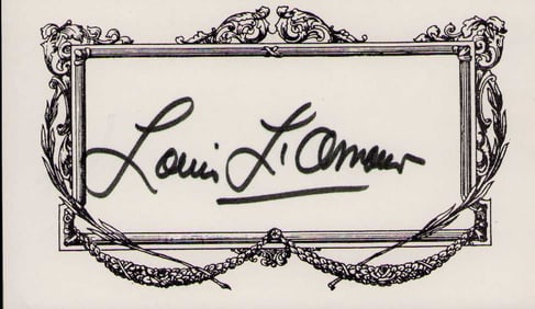 Louis L'Amour signed bookplate signature