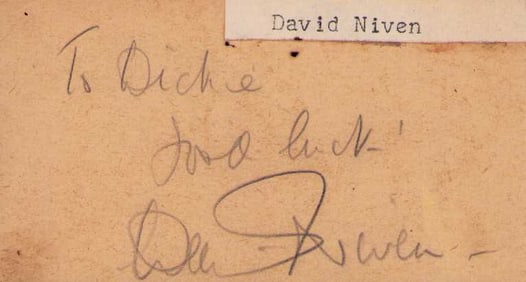 David Niven signature