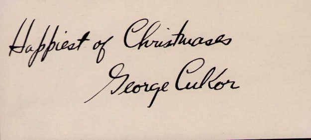 George Cukor signature