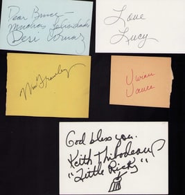 I Love Lucy cast set of signatures