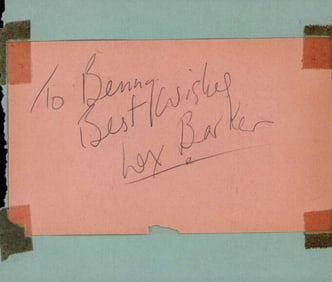 Lex Barker signature