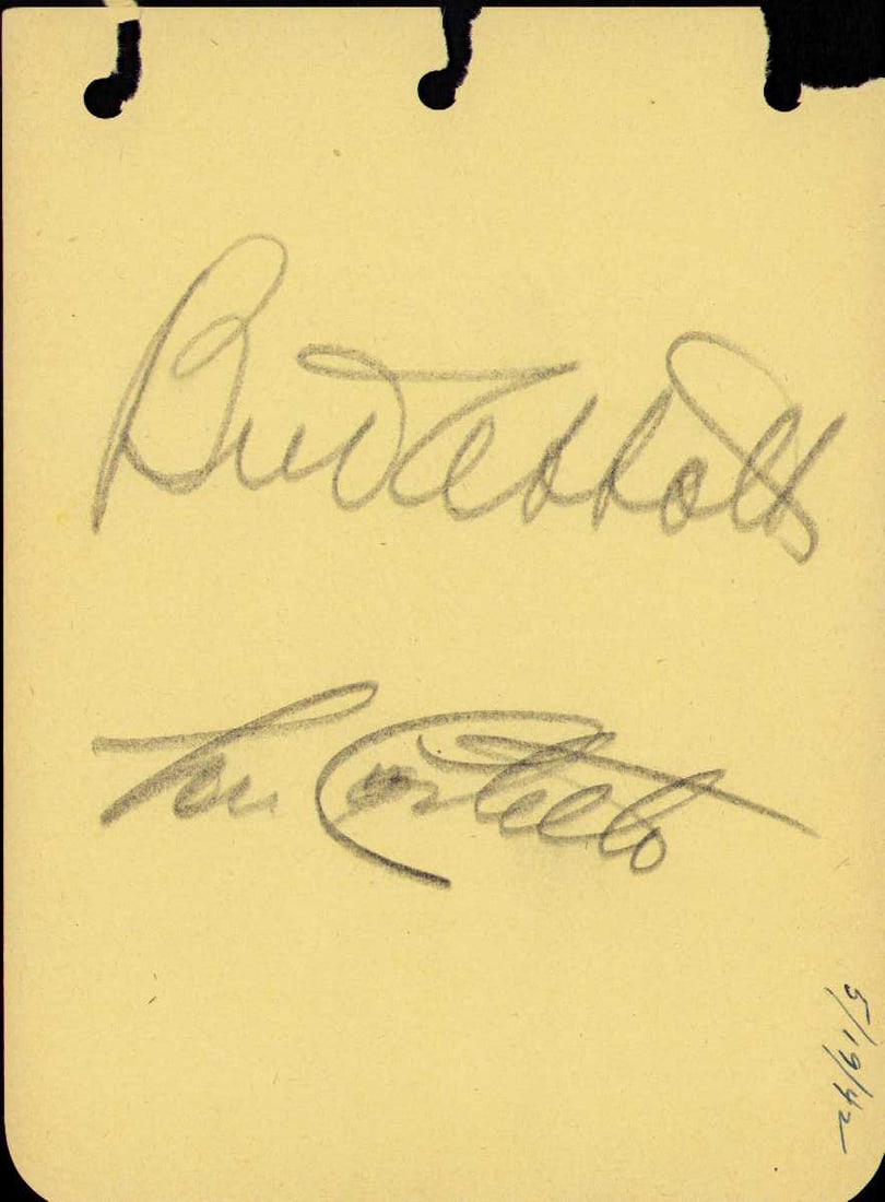 Abbott and Costello signatures (1 of 1)