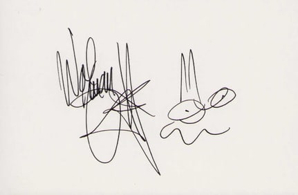 Wolfman Jack signature and sketch