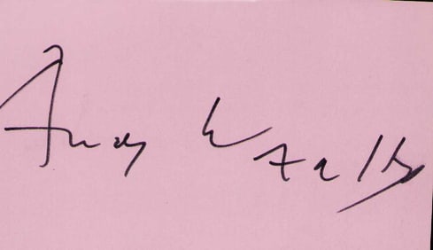 Andy Warhol signature