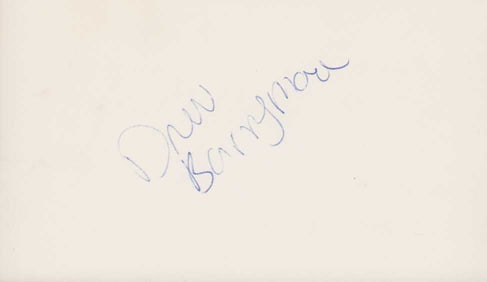 Drew Barrymore signature as a child