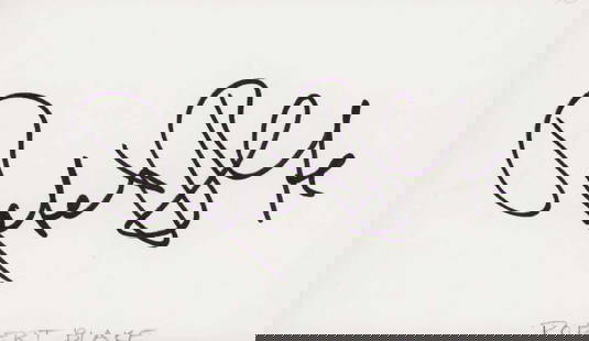 Robert Blake signature: A signed card by deceased star of Baretta Our Gang etc Certificate of AuthenticityEVERY item in this auction comes with at minimum a full illustrated serial numbered COA signed by the worlds leading a