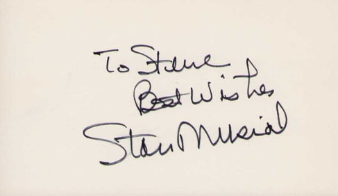 Stan Musial signature