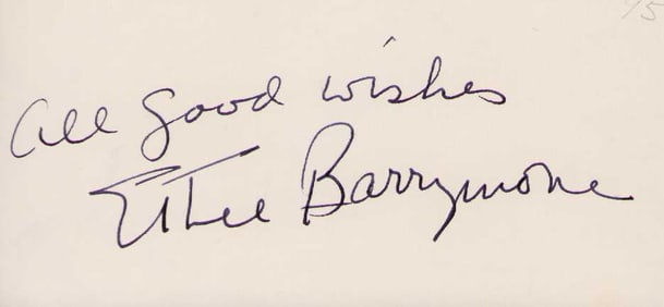 Ethel Barrymore signature