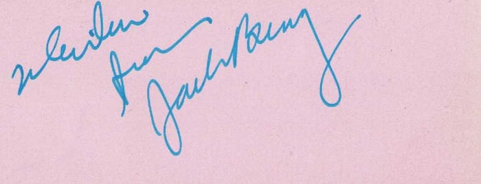 Jack Benny signature