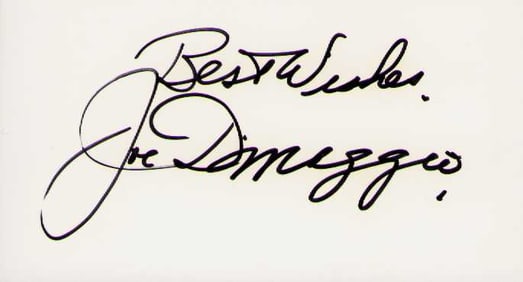 Joe Dimaggio signature