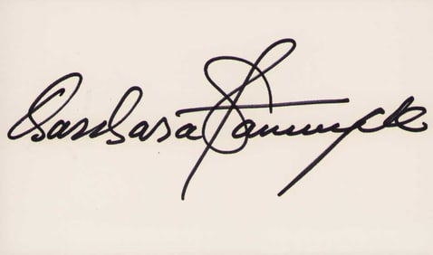 Barbara Stanwyck signature
