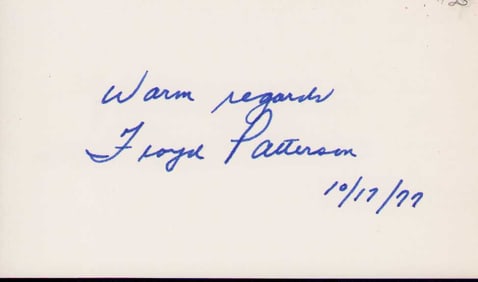 Floyd Patterson signature