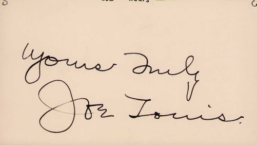 Joe Louis signature