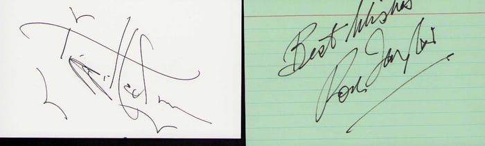 The Birds cast set of signatures