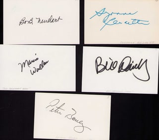 Bob Newhart Show cast set of signatures