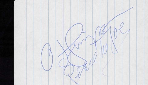 OJ Simpson signature