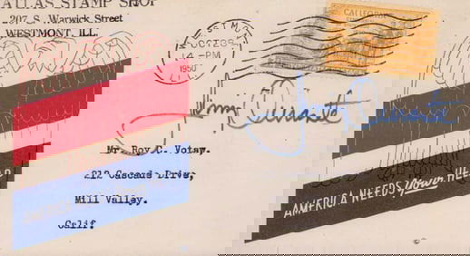 Jimmy Durante FDC signed