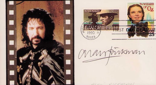 Alan Rickman FDC signed