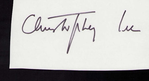 Christopher Lee signature
