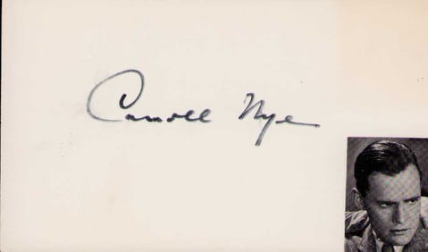 Carroll Nye signature RARE GWTW
