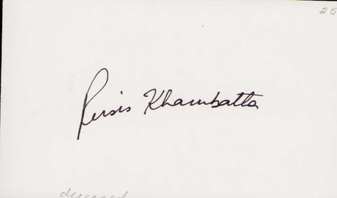 Persis Khambatta rare Star Trek signature