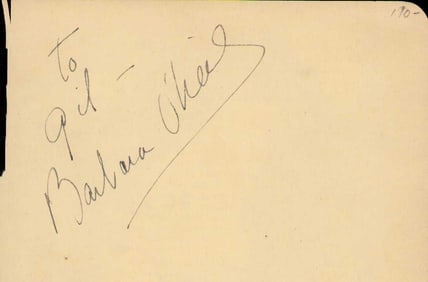 Barbara O'Neal rare GWTW signature