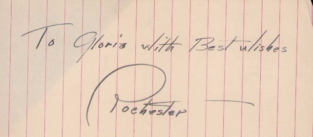 Rochester scarce GWTW signature