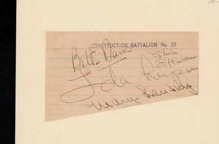 Bette Davis early signature