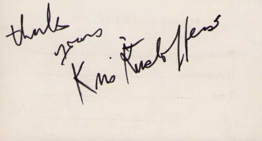 Kris Kristofferson signature