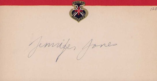 Jennifer Jones rare signature