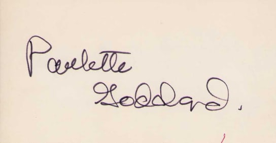 Paulette Goddard signature
