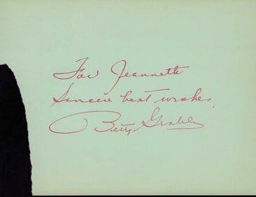 Betty Grable signature